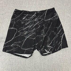 Fire & Fleur brand Black Marble Print bike Athletic Shorts 4 for $20 sale